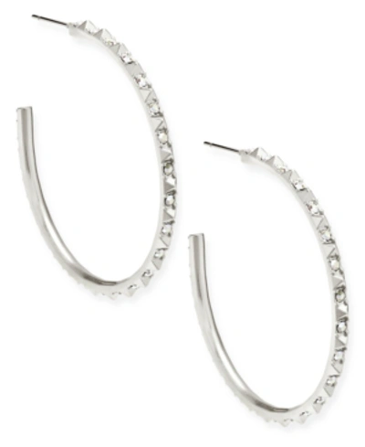 Kendra Scott Women's Veronica Hoop Earrings In Rhodium Iridescent Crystal In Silver