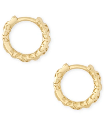 Kendra Scott Small Patterned Huggie Hoop Earrings, 0.51" In Gold