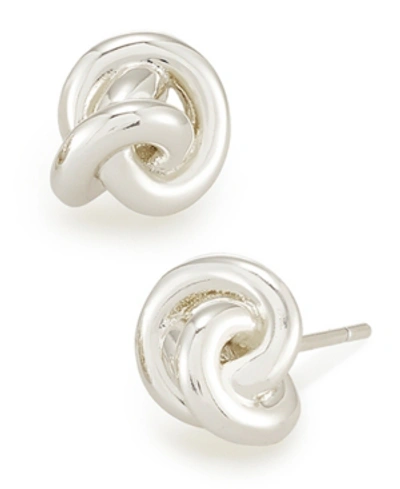 Kendra Scott Love Knot Stud Earrings In Silver