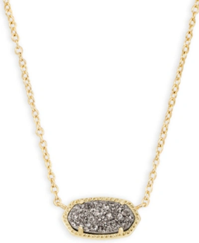 Kendra Scott 14k Gold Plated Elisa Pendant Necklace In Silver