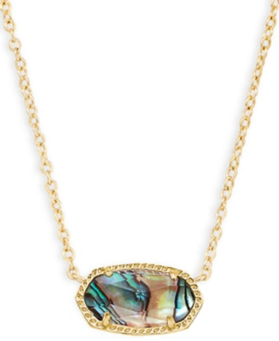 Kendra Scott 14k Gold Plated Elisa Pendant Necklace In Gold Yellow Watercolor Illusion