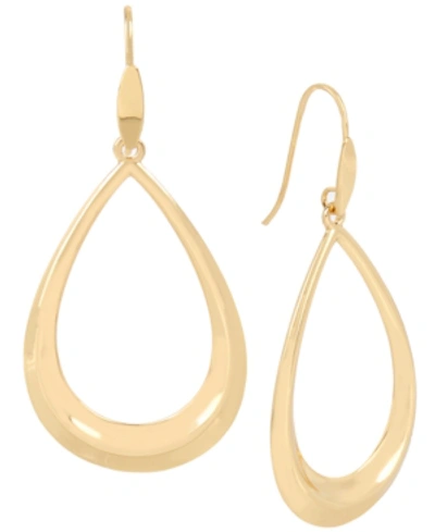 Robert Lee Morris Soho Open Teardrop Statement Earrings In Shiny Gold