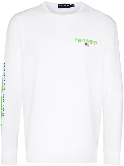 Polo Ralph Lauren White Sport Logo Cotton T-shirt