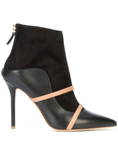 Malone Souliers Madison 100 Leather And Suede Ankle Boots In Black