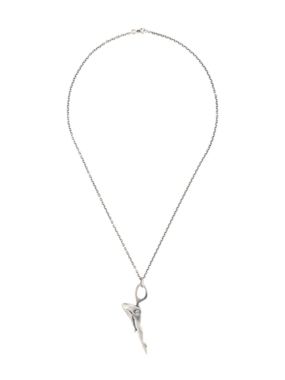 Yohji Yamamoto Scissor Pendant Necklace In Silver