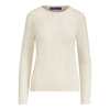 Ralph Lauren Cable-knit Cashmere Sweater In Lux Cream