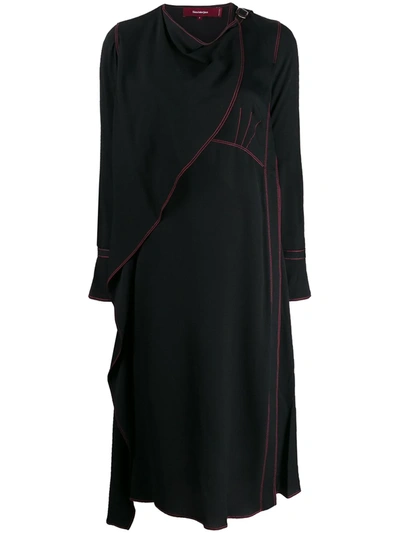 Sies Marjan Draped Neck Dress In Black