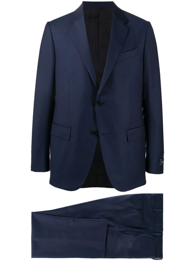 Ermenegildo Zegna Pinstripe Two-piece Wool Suit In Blue