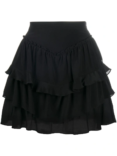 Iro Ruffled Design Skirt In Black