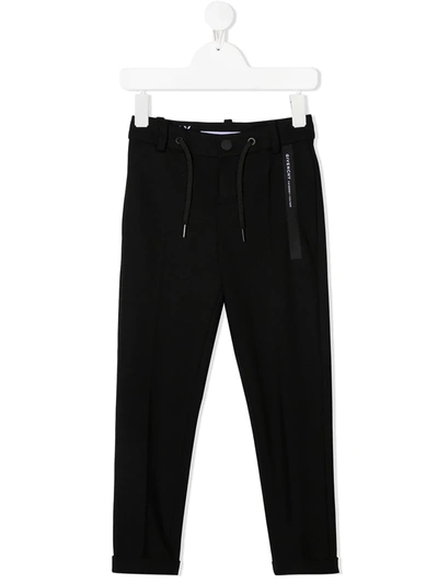 Givenchy Kids' Drawstring Waist Slim-fit Trousers In Black