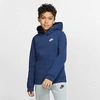 Nike Kids'  Boys' Sportswear Club Fleece Pullover Hoodie In Midnight Navy/white
