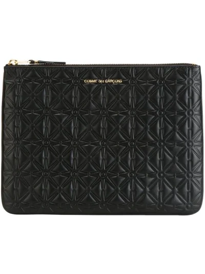 Comme Des Garçons 'classic Embossed A' Purse In Black