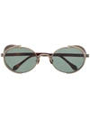 Matsuda Steampunk Oval Framed Sunglasses In Gold