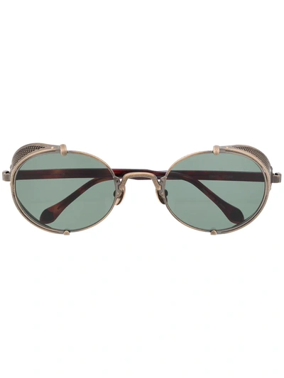 Matsuda Steampunk Oval Framed Sunglasses In Gold