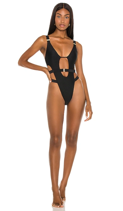 Michael Costello X Revolve Domico One Piece In Onyx