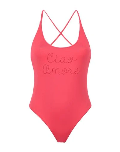 Giada Benincasa One-piece Swimsuits In Red