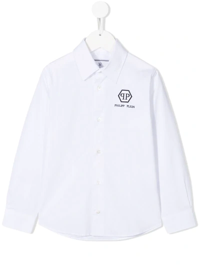 Philipp Plein Junior Kids' Long-sleeved Shirt In White