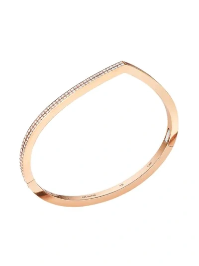 Repossi 18kt Rose Gold Antifer Pave Diamond Row Bracelet