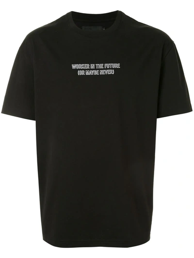 Off Duty In The Future Short Sleeved T-shirt In Black