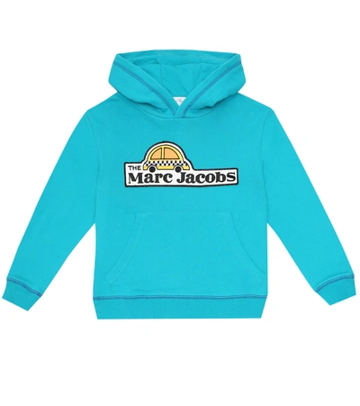 Little Marc Jacobs Kids' Logo-print Hoodie In Blue