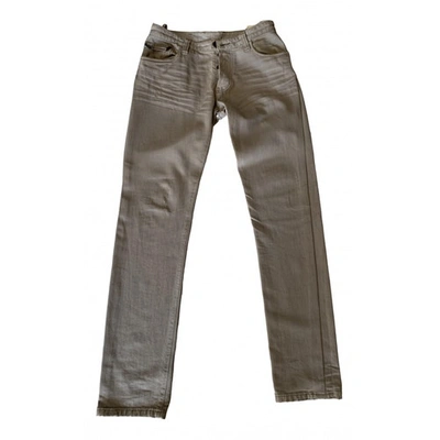 Pre-owned Emporio Armani Straight Jeans In Grey