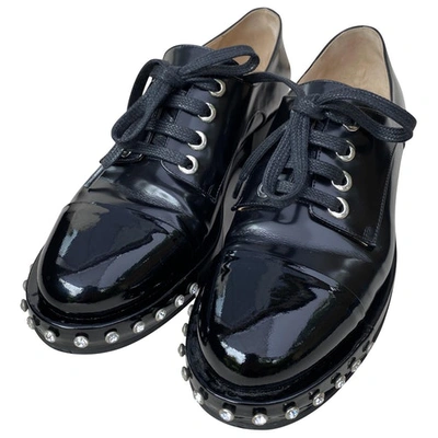 Pre-owned N°21 Patent Leather Lace Ups In Black