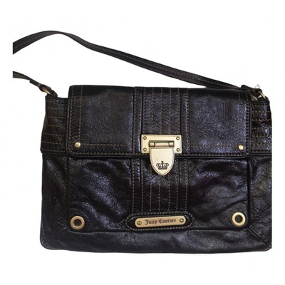 Pre-owned Juicy Couture Leather Clutch Bag In Black