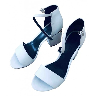 Pre-owned Alexander Wang Leather Sandals In White