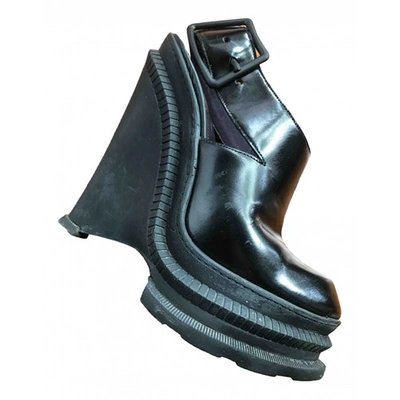 Pre-owned Kenzo Leather Heels In Black
