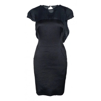 Pre-owned Erdem Silk Mid-length Dress In Black