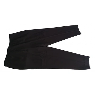 Pre-owned Escada Trousers In Black