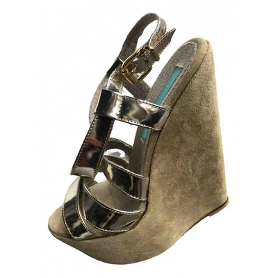 Pre-owned Gianmarco Lorenzi Sandals In Gold