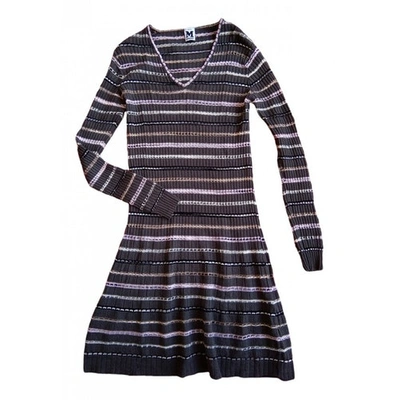Pre-owned M Missoni Wool Dress In Anthracite