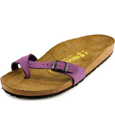 Birkenstock Piazza Open Synthetic Slides Sandal' In Purple |