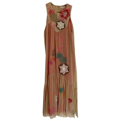Pre-owned Matthew Williamson Silk Mid-length Dress In Pink