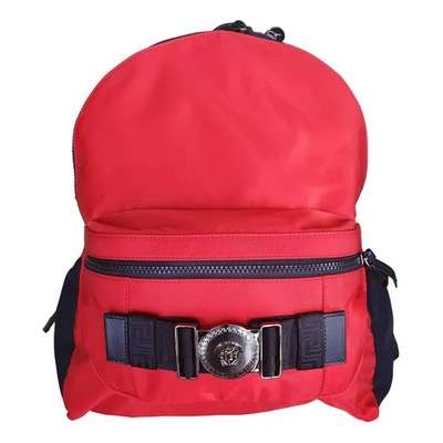 Pre-owned Versace Backpack In Red