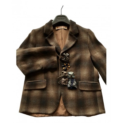 Pre-owned Marni Wool Jacket In Brown