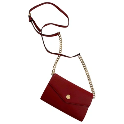 Pre-owned Michael Kors Leather Crossbody Bag In Red