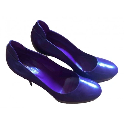 Pre-owned Sergio Rossi Leather Heels In Purple