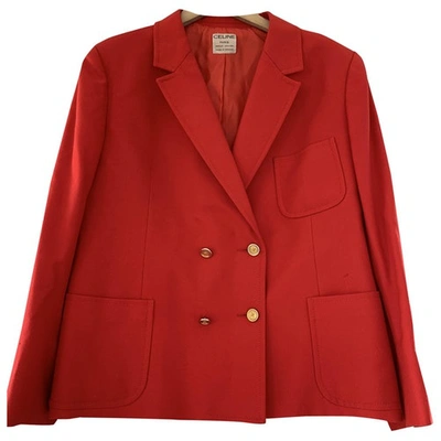 Pre-owned Celine Red Wool Jackets