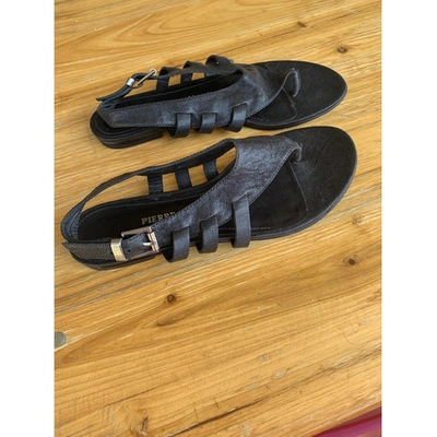 Pre-owned Pierre Balmain Black Leather Sandals