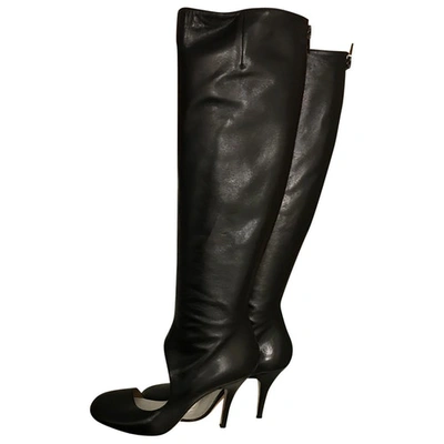 Pre-owned Maison Margiela Black Leather Boots