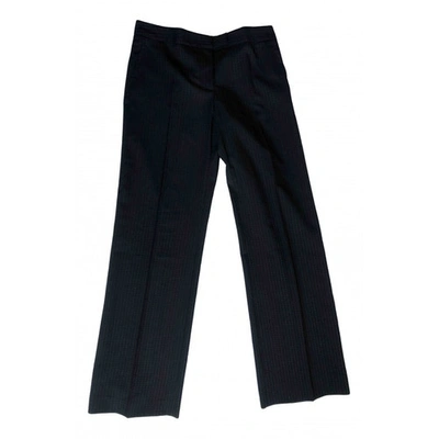 Pre-owned Paul Smith Wool Straight Trousers In Black