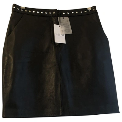 Pre-owned Claudie Pierlot Black Leather Skirt