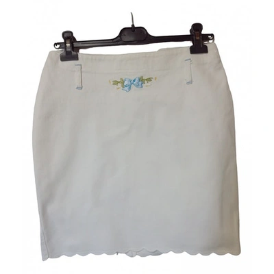 Pre-owned Blumarine Skirt In White