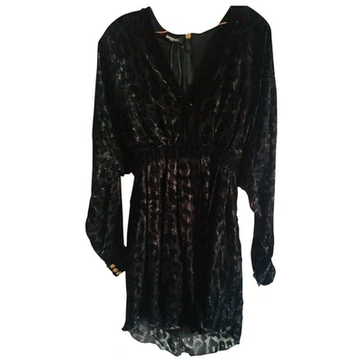 Pre-owned Balmain Glitter Mid-length Dress In Black