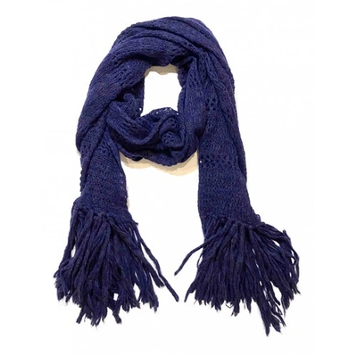 Pre-owned Isabel Marant Étoile Wool Scarf In Navy