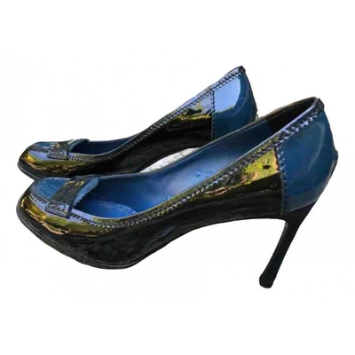 Pre-owned Saint Laurent Patent Leather Heels In Blue