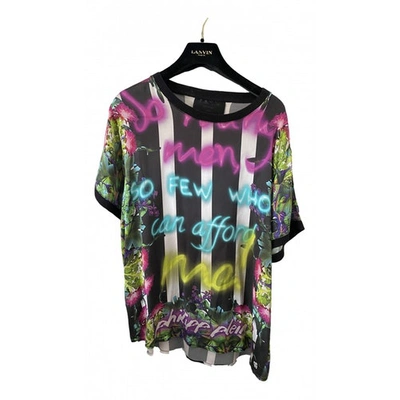 Pre-owned Philipp Plein Silk T-shirt In Multicolour