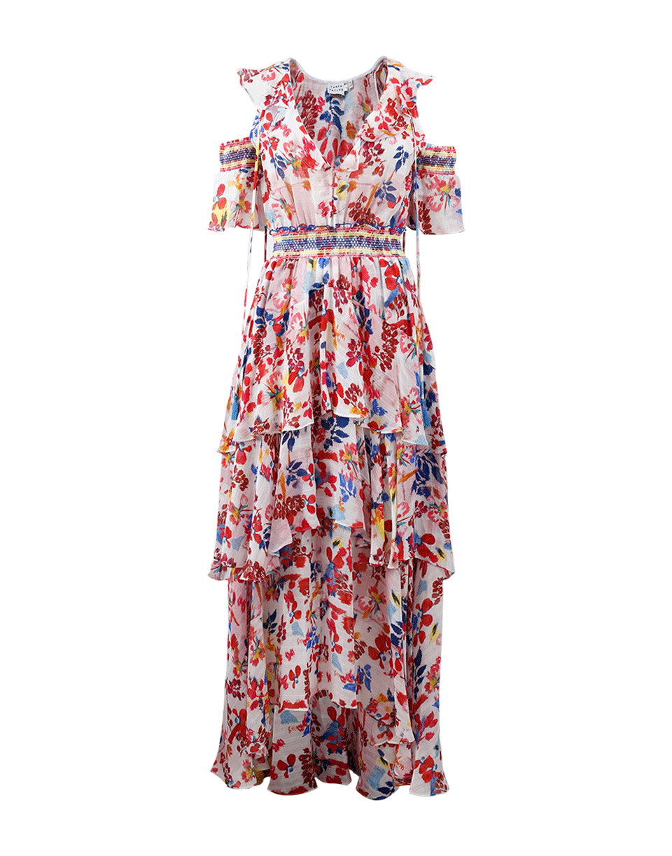 Tanya Taylor Floral Isabelle Dress In White | ModeSens